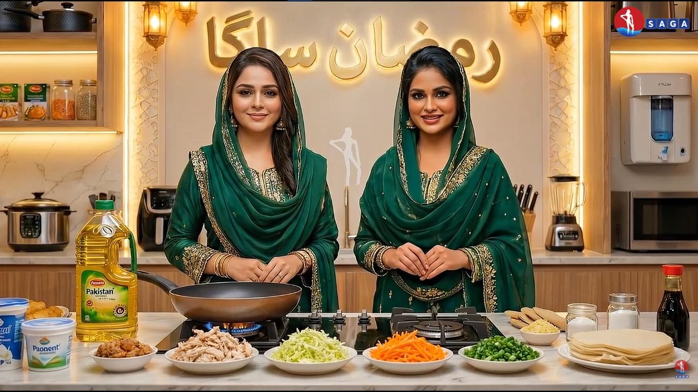 ساگا ڈیجیٹل کے اسٹوڈیو سے آرٹیفشل انٹیلیجنس (آے آئی) سے تیار کردہ رمضان ساگا براہِ راست نشر کیا جارہا ہے۔ یہ پاکستان کا پہلا اے آئی سے تیار کردہ لائیو شو ہے۔