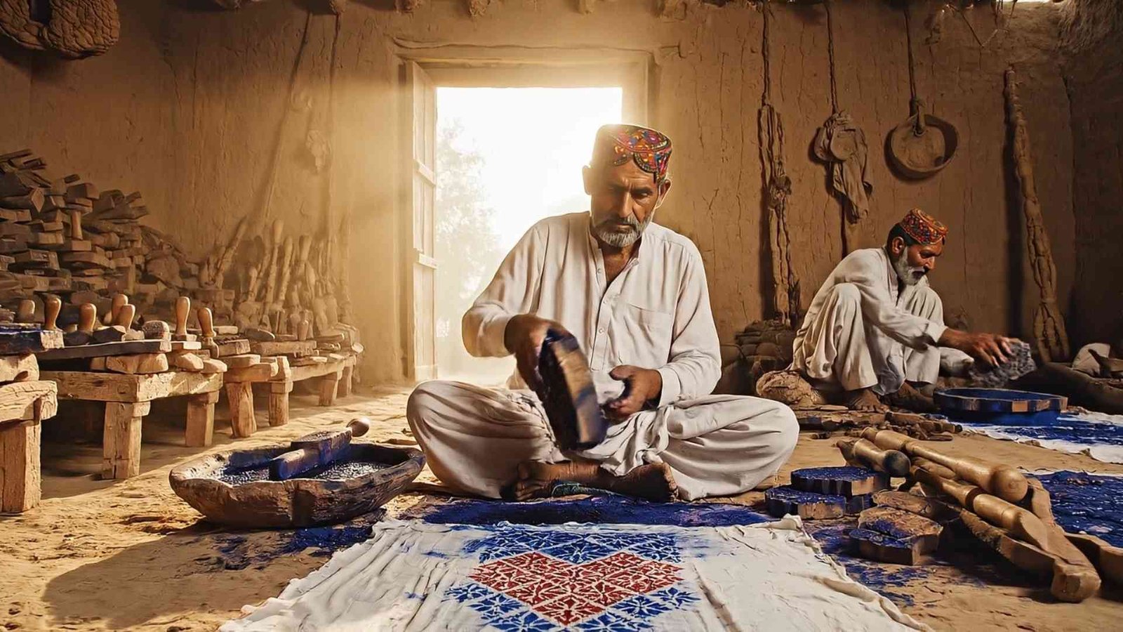 منفرد رنگوں اور معنی خیز ڈیزائنوں میں چھپی صدیوں پرانی داستان، سندھ کی پہچان اجرک کیسے تیار کی جاتی ہے؟